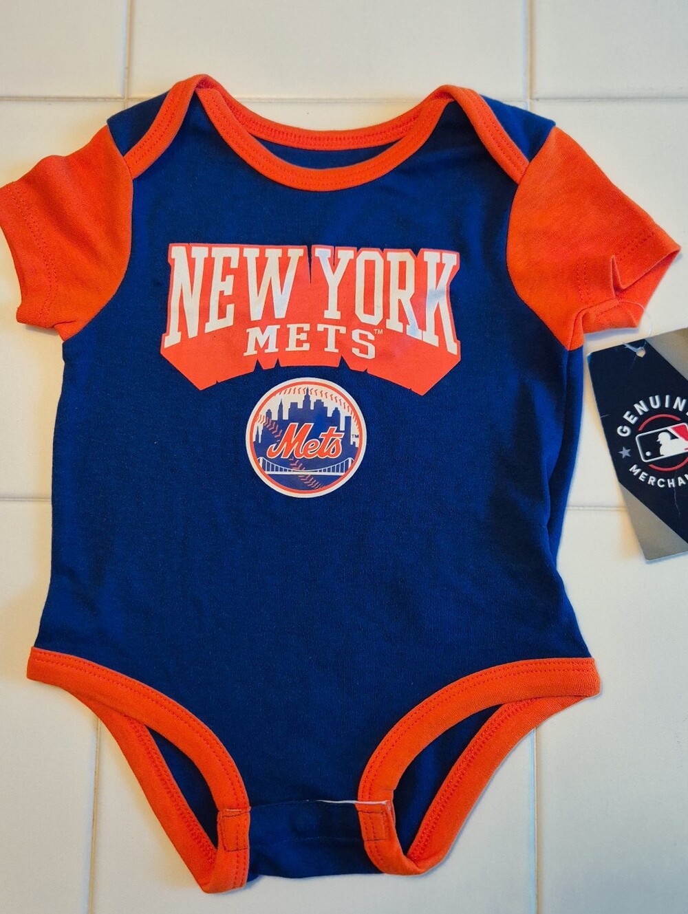 NWT MLB New York Mets 3-6 Months Baby Bodysuit Onesie